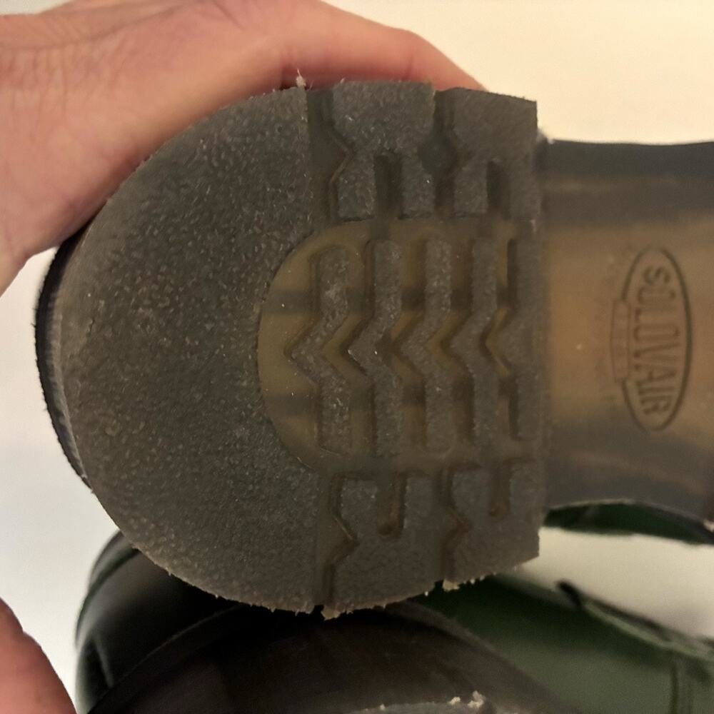 Solovair Green Hi-Shine Tassel Loafers Made in England US 6.5 UK 4 MIE New $200 - Picture 9 of 13